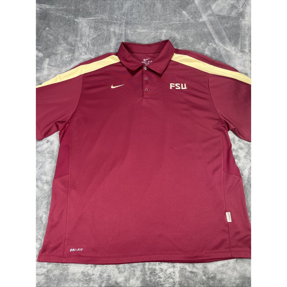 Florida State Seminoles Nike Shirt Mens XL Polo Golf‎ Dri-Fit FSU Football Coach